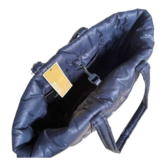 NEW Michael Kors Blue TOTE BAG HANDBAG Stirling Recycled Studded Purse 17x12 NWT - Picture 3 of 13